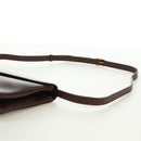 CELINE Circle Shoulder Bag Leather Brown Gold Auth 171061A-14
