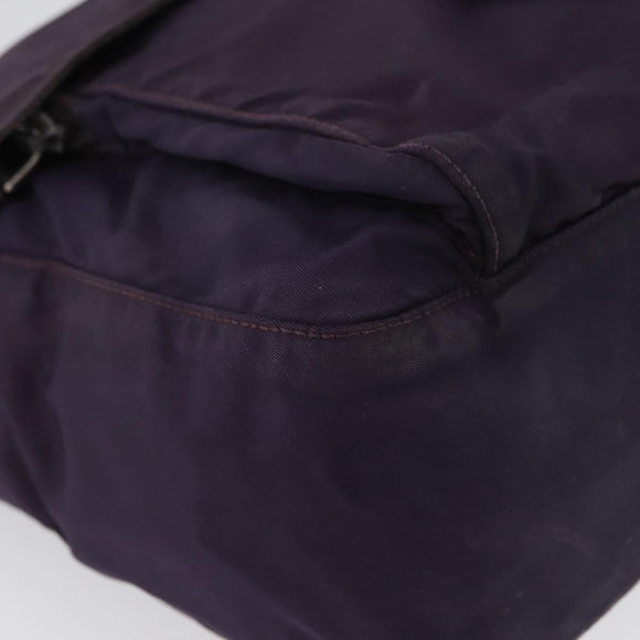 PRADA Shoulder Bag Nylon Purple Silver Auth 171063