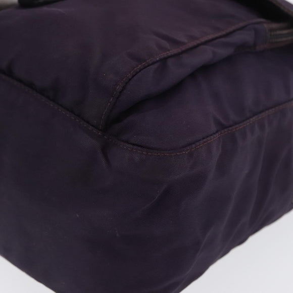 PRADA Shoulder Bag Nylon Purple Silver Auth 171063