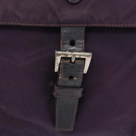 PRADA Shoulder Bag Nylon Purple Silver Auth 171063