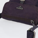 PRADA Shoulder Bag Nylon Purple Silver Auth 171063-6