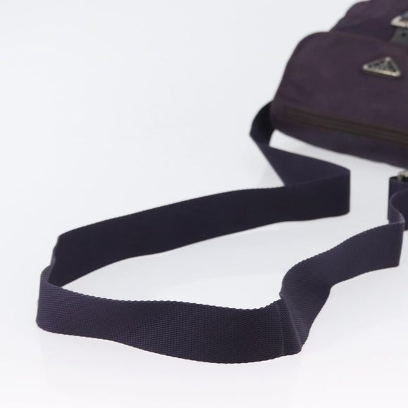 PRADA Shoulder Bag Nylon Purple Silver Auth 171063