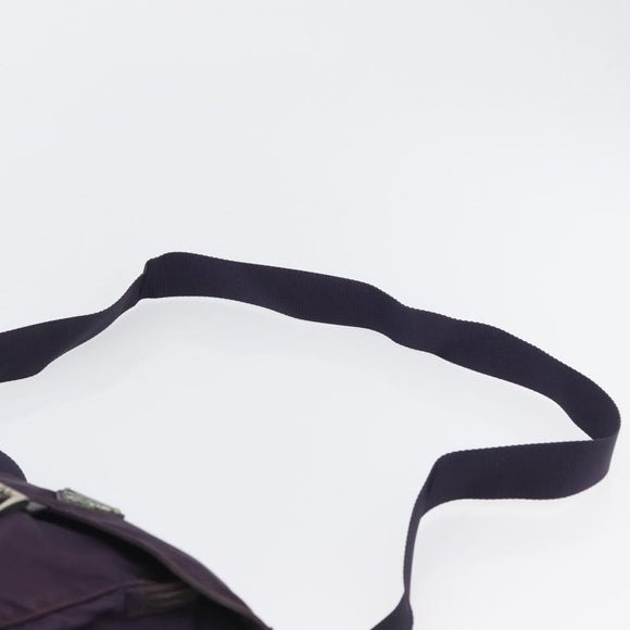 PRADA Shoulder Bag Nylon Purple Silver Auth 171063