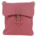 LOEWE Shoulder Bag Leather Pink Silver Auth 171064V-13