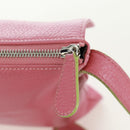 LOEWE Shoulder Bag Leather Pink Silver Auth 171064V-24