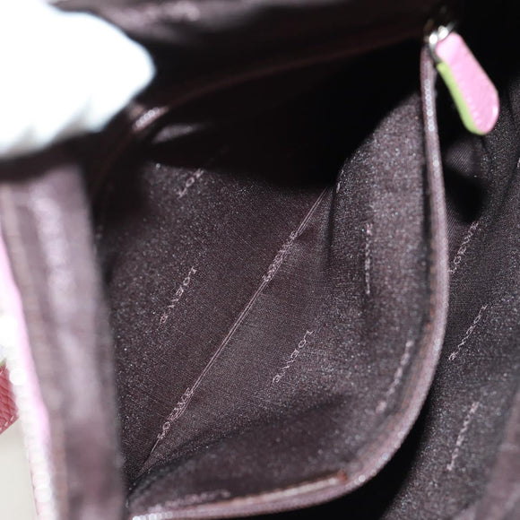 LOEWE Shoulder Bag Leather Pink Silver Auth 171064V