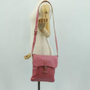 LOEWE Shoulder Bag Leather Pink Silver Auth 171064V-29