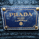 PRADA Umhängetasche Nylon Blau Gold Auth 171065V-9