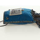 PRADA Umhängetasche Nylon Blau Gold Auth 171065V-3