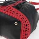 SAINT LAURENT Schoudertas Leer Zwart Rood goud Orig. 171068V-9
