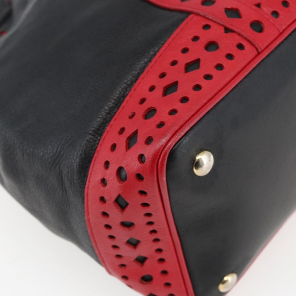 SAINT LAURENT Schoudertas Leer Zwart Rood goud Orig. 171068V