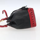 SAINT LAURENT Schoudertas Leer Zwart Rood goud Orig. 171068V-3