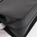 CELINE Circle Hand Bag Leather Black Gold Auth 171070-13