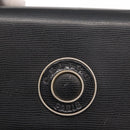 CELINE Circle Hand Bag Leather Black Gold Auth 171070-15