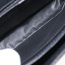 CELINE Circle Hand Bag Leather Black Gold Auth 171070-19