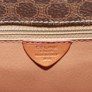 CELINE Macadam Canvas Circle Shoulder Bag PVC Leather Brown Gold Auth 171071A-11