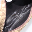 Christian Dior Trotter Canvas Shoulder Bag Brown Gold Auth 171073-17