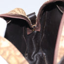 Christian Dior Trotter Canvas Shoulder Bag Brown Gold Auth 171073-19