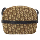 Christian Dior Trotter Canvas Shoulder Bag Brown Gold Auth 171073-3