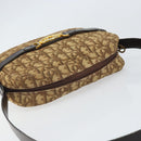 Christian Dior Trotter Canvas Shoulder Bag Brown Gold Auth 171073-6