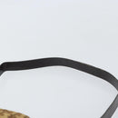 Christian Dior Trotter Canvas Shoulder Bag Brown Gold Auth 171073-8