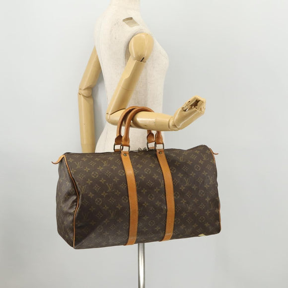 LOUIS VUITTON Monogram Keepall 45 Boston Bag M41428 LV Auth 171076
