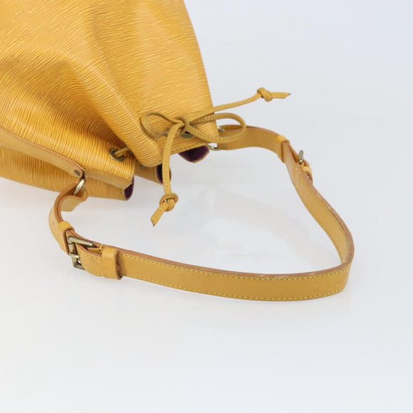 LOUIS VUITTON Epi Petit Noe Shoulder Bag Yellow M44109 LV Auth 171081