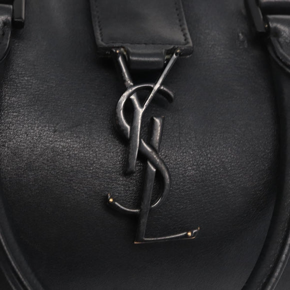 SAINT LAURENT Baby Kabas Hand Bag Leather 2way Black LTH424868 Auth 171093