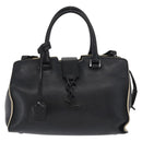 SAINT LAURENT Baby Kabas Hand Bag Leather 2way Black LTH424868 Auth 171093-13