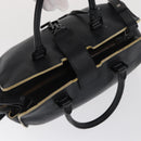 SAINT LAURENT Baby Kabas Hand Bag Leather 2way Black LTH424868 Auth 171093-6