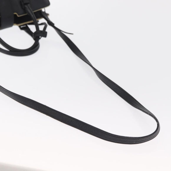 SAINT LAURENT Baby Kabas Hand Bag Leather 2way Black LTH424868 Auth 171093
