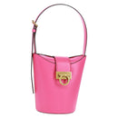 Salvatore Ferragamo Gancini Shoulder Bag Leather Pink Gold Auth 171099M-1