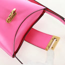 Salvatore Ferragamo Gancini Shoulder Bag Leather Pink Gold Auth 171099M-9