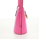 Salvatore Ferragamo Gancini Shoulder Bag Leather Pink Gold Auth 171099M-4