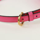 Salvatore Ferragamo Gancini Shoulder Bag Leather Pink Gold Auth 171099M-8