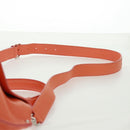 Salvatore Ferragamo Gancini Sofia Bag Leather 2way Orange Silver Auth 171100V-11