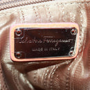 Salvatore Ferragamo Gancini Sofia Bag Leather 2way Orange Silver Auth 171100V-21