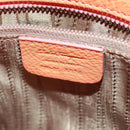 Salvatore Ferragamo Gancini Sofia Bag Leather 2way Orange Silver Auth 171100V-28