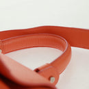 Salvatore Ferragamo Gancini Sofia Bag Leather 2way Orange Silver Auth 171100V-8