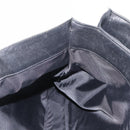 CHANEL Chain Tote Bag Leder Schwarz Silber CC Auth 171101-22