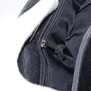 CHANEL Chain Tote Bag Leder Schwarz Silber CC Auth 171101-24