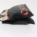 CHANEL Chain Tote Bag Leder Schwarz Silber CC Auth 171101-6