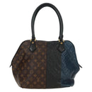 LOUIS VUITTON Monogram block street marine Bag Blue Black M40504 LV Auth 171103M-14