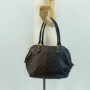 LOUIS VUITTON Monogram block street marine Bag Blue Black M40504 LV Auth 171103M-24