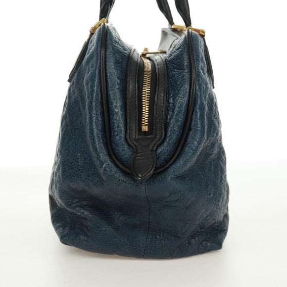 LOUIS VUITTON Monogram block street marine Bag Blue Black M40504 LV Auth 171103M