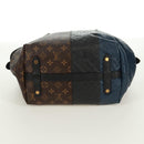 LOUIS VUITTON Monogram block street marine Bag Blue Black M40504 LV Auth 171103M-6
