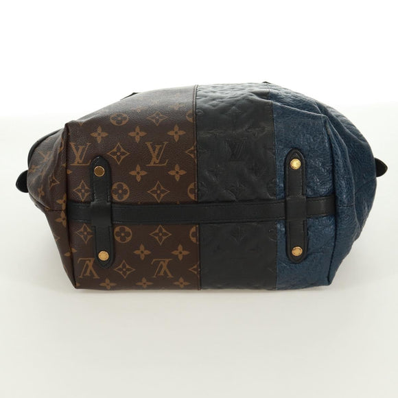 LOUIS VUITTON Monogram block street marine Bag Blue Black M40504 LV Auth 171103M