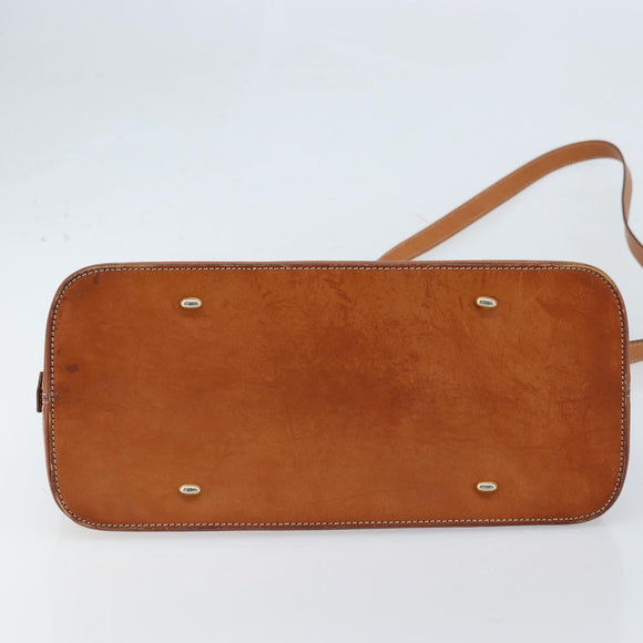 CELINE Macadam Canvas Hand Bag PVC Leather 2way Brown Gold Auth 171116