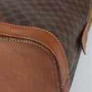 CELINE Macadam Canvas Hand Bag PVC Leather 2way Brown Gold Auth 171116-9
