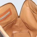 CELINE Macadam Canvas Hand Bag PVC Leather 2way Brown Gold Auth 171116-20